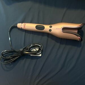 CHI rose gold spin & curl ceramic rotating hair curler